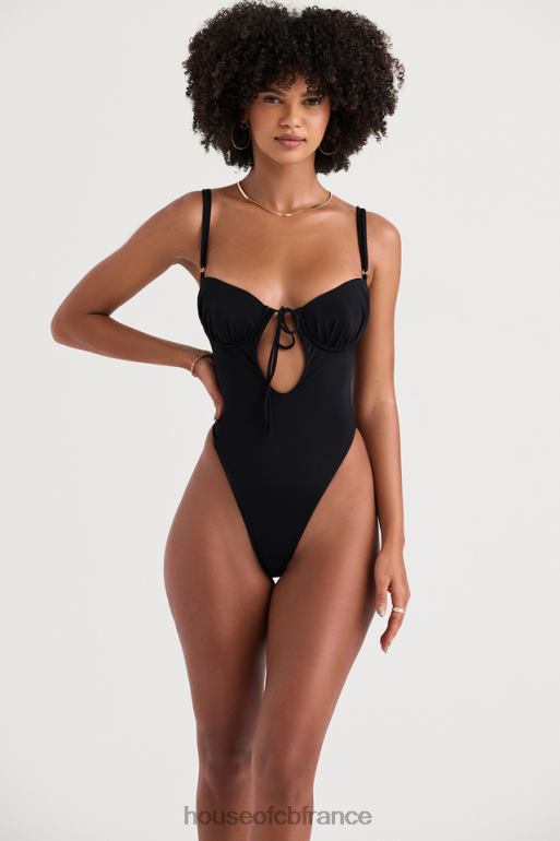 House of CB maillot de bain noir découpé cannes N888H1210 vêtements