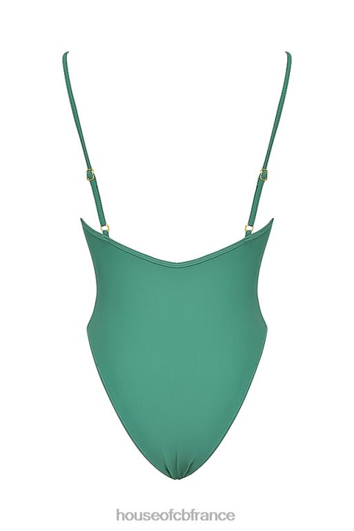 House of CB maillot de bain une pièce plongeant eucalyptus de Rhodes N888H1174 vêtements