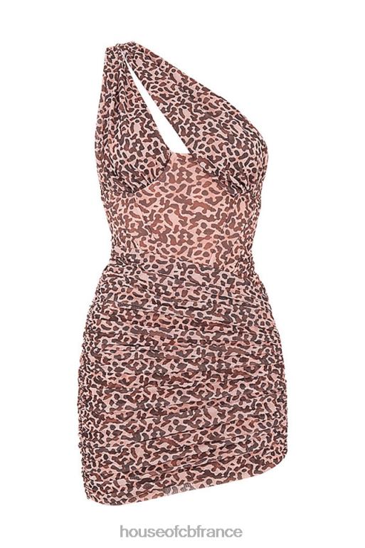 House of CB Clementine - Robe courte découpée à imprimé animal N888H583 vêtements