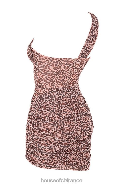 House of CB Clementine - Robe courte découpée à imprimé animal N888H583 vêtements