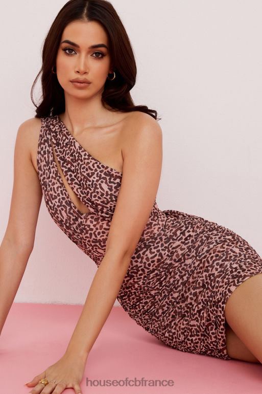 House of CB Clementine - Robe courte découpée à imprimé animal N888H583 vêtements