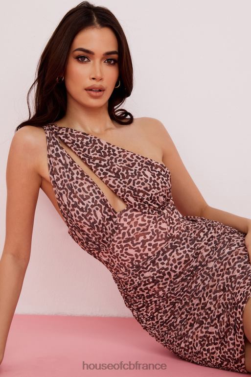 House of CB Clementine - Robe courte découpée à imprimé animal N888H583 vêtements