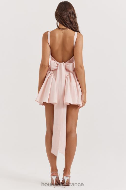 House of CB Florianne - Robe courte douce avec nœud pêche N888H178 vêtements