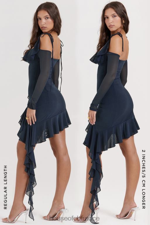 House of CB Kiki French Navy - Mini-robe à volants N888H162 vêtements