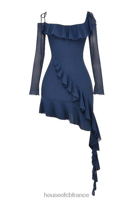 House of CB Kiki French Navy - Mini-robe à volants N888H162 vêtements