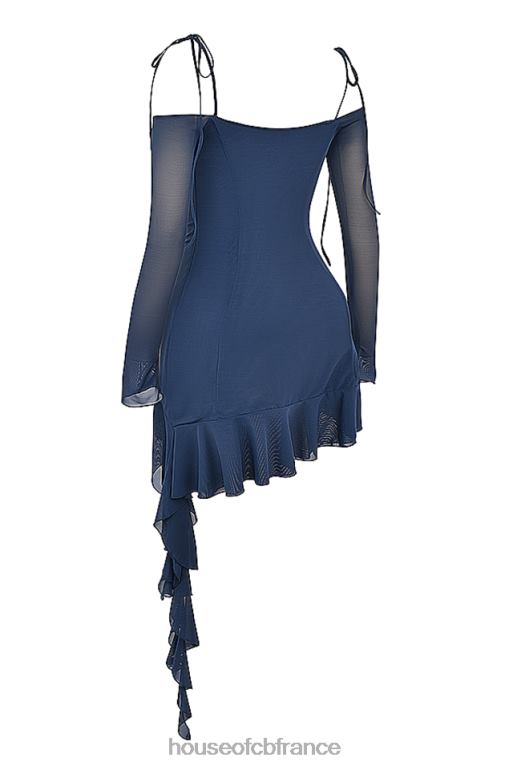 House of CB Kiki French Navy - Mini-robe à volants N888H162 vêtements