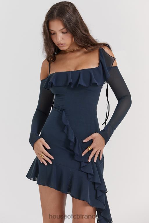 House of CB Kiki French Navy - Mini-robe à volants N888H162 vêtements