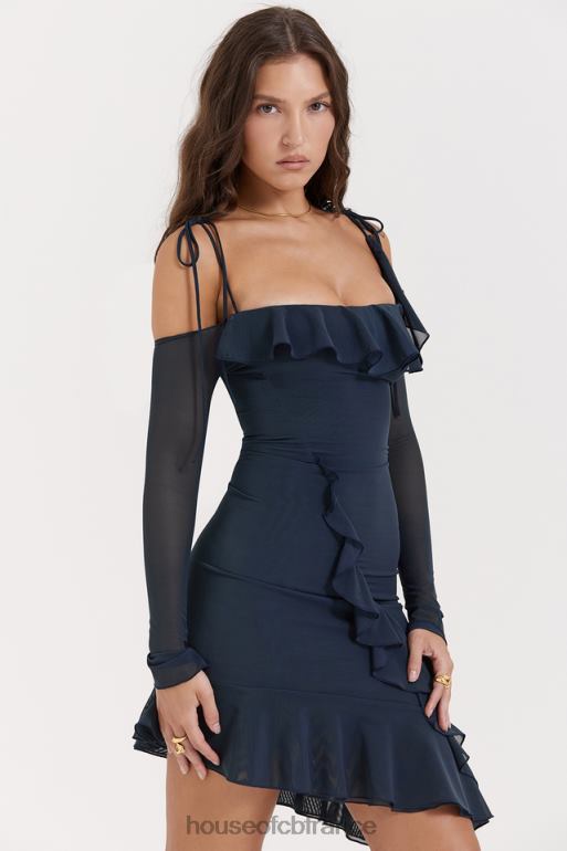 House of CB Kiki French Navy - Mini-robe à volants N888H162 vêtements
