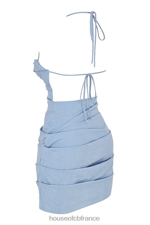 House of CB Lana - Robe courte dos nu bleu bébé à dos nu N888H549 vêtements
