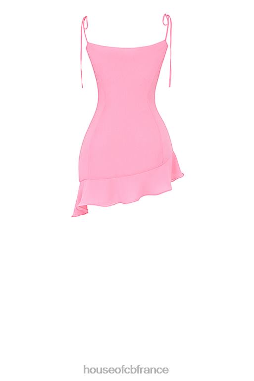 House of CB Marcia French - Robe courte rose à volants N888H195 vêtements