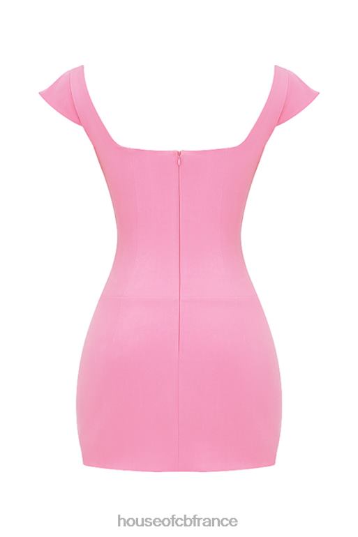 House of CB Mini-robe corset rose française Leonida N888H205 vêtements