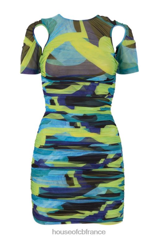 House of CB Mini-robe en tulle froncé multicolore Letitia N888H603 vêtements