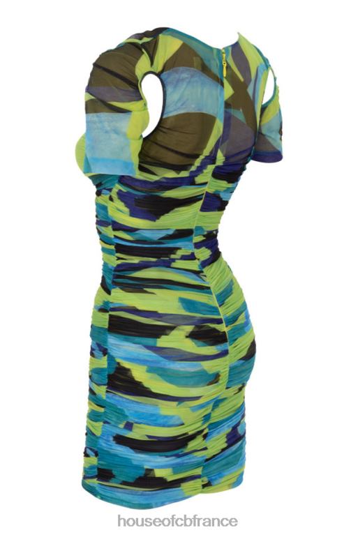 House of CB Mini-robe en tulle froncé multicolore Letitia N888H603 vêtements