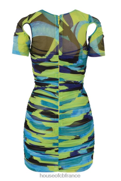 House of CB Mini-robe en tulle froncé multicolore Letitia N888H603 vêtements