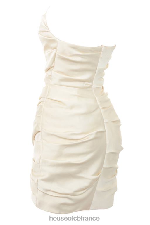 House of CB Robe courte drapée ivoire à fronces Emanuela N888H615 vêtements
