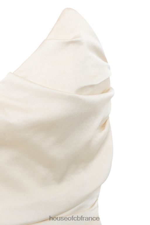 House of CB Robe courte drapée ivoire à fronces Emanuela N888H615 vêtements
