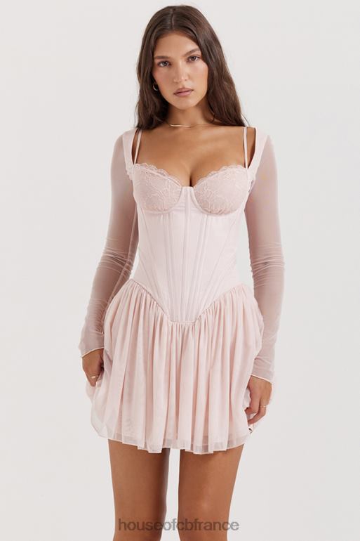 House of CB Vivi - Robe courte corset pêche douce N888H182 vêtements