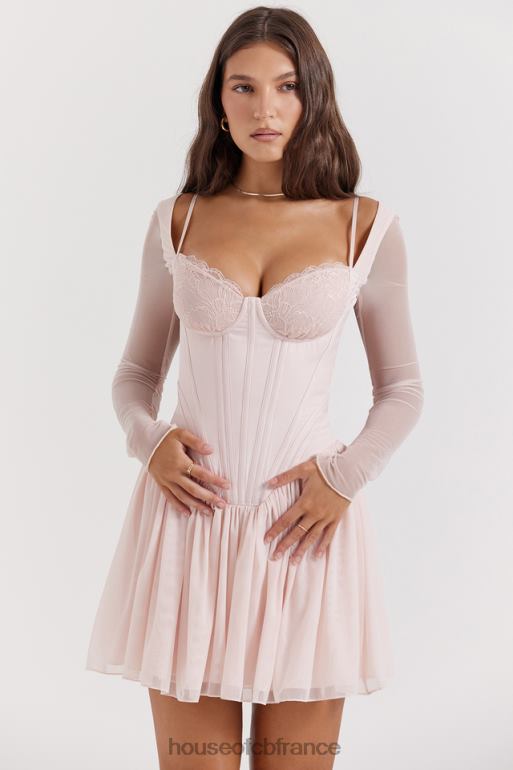 House of CB Vivi - Robe courte corset pêche douce N888H182 vêtements