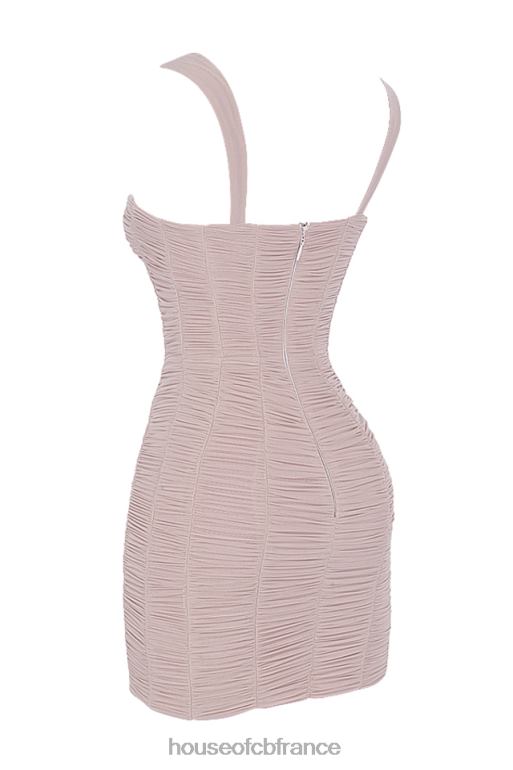 House of CB cate - robe courte en tulle froncé à cristaux N888H476 vêtements