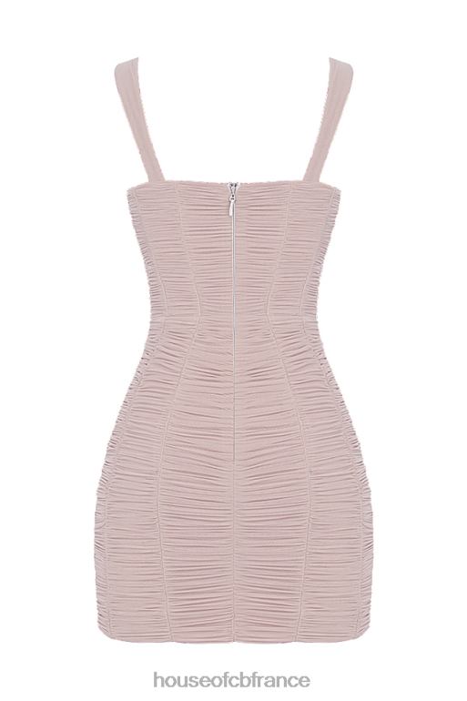 House of CB cate - robe courte en tulle froncé à cristaux N888H476 vêtements