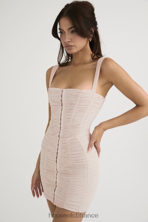 House of CB cate - robe courte en tulle froncé à cristaux N888H476 vêtements