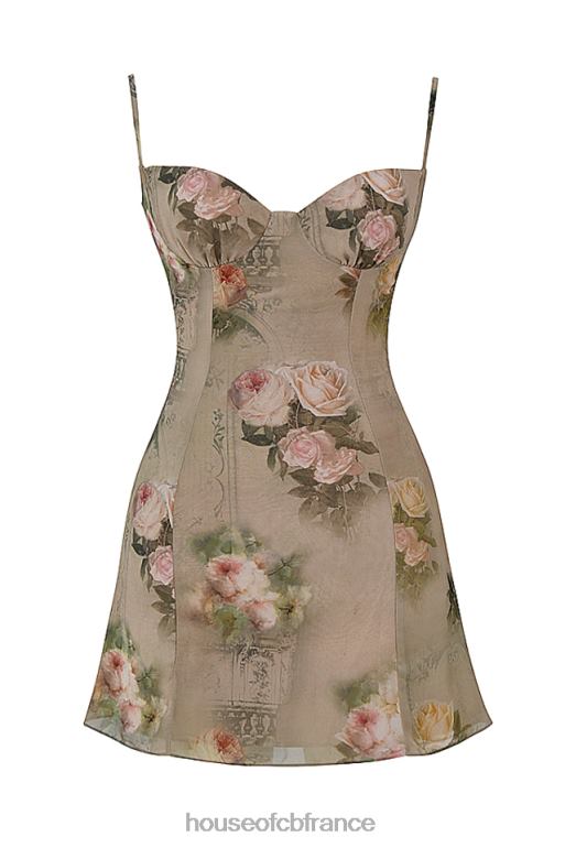 House of CB christiana vintage robe courte à fleurs N888H282 vêtements