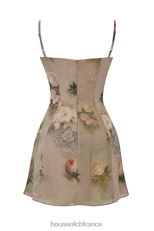 House of CB christiana vintage robe courte à fleurs N888H282 vêtements