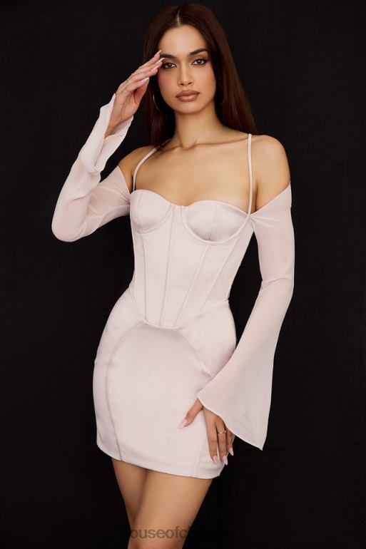 House of CB isra - robe corset en satin à cristaux N888H494 vêtements