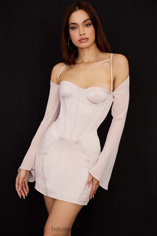 House of CB isra - robe corset en satin à cristaux N888H494 vêtements