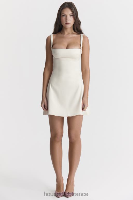 House of CB kara vintage crème mini robe N888H285 vêtements