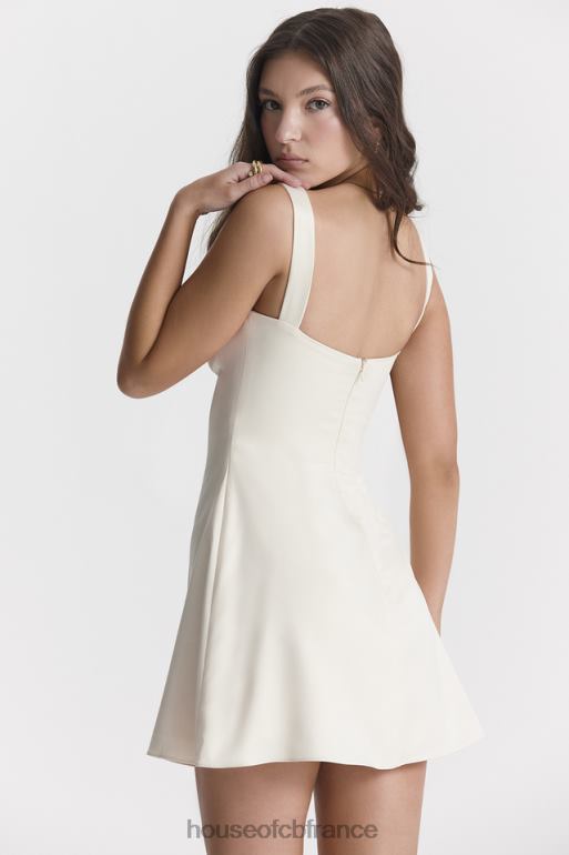 House of CB kara vintage crème mini robe N888H285 vêtements