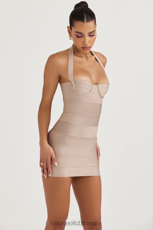 House of CB maliha latte - robe courte à bandes N888H453 vêtements