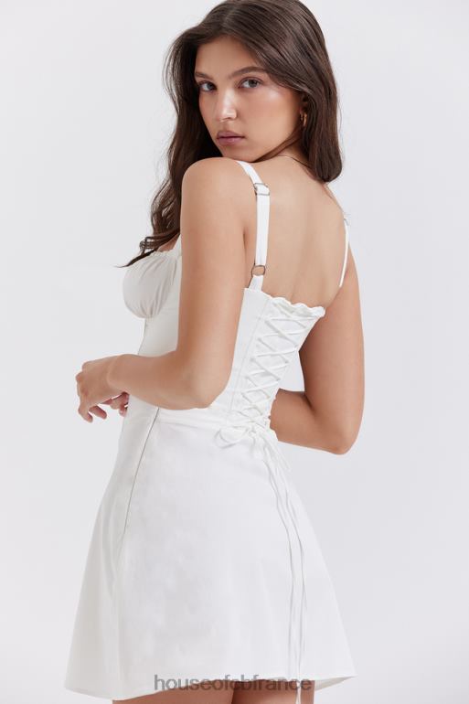 House of CB mini-robe corset blanche Carlotta N888H270 vêtements