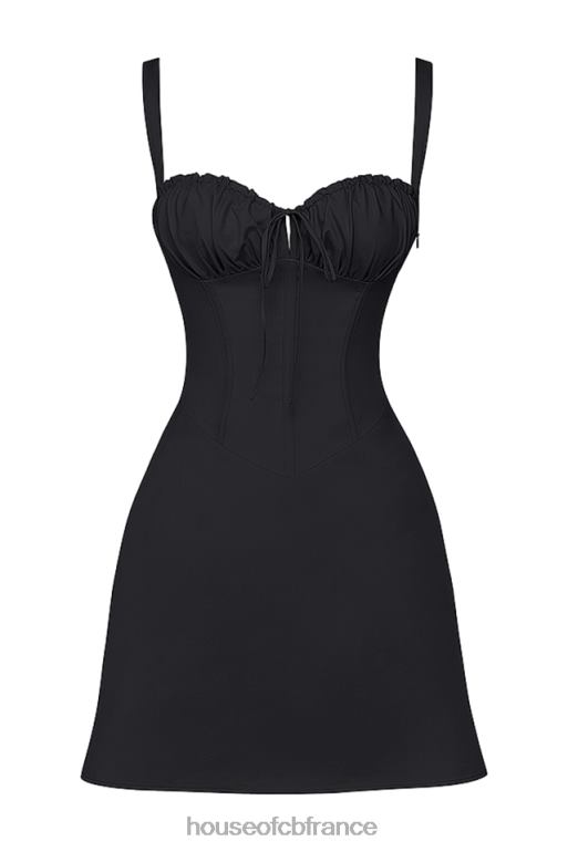 House of CB mini-robe corset noire Carlotta N888H269 vêtements