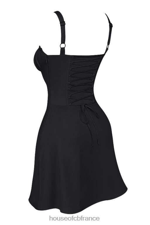 House of CB mini-robe corset noire Carlotta N888H269 vêtements