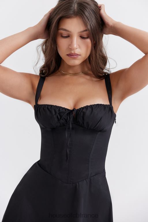 House of CB mini-robe corset noire Carlotta N888H269 vêtements