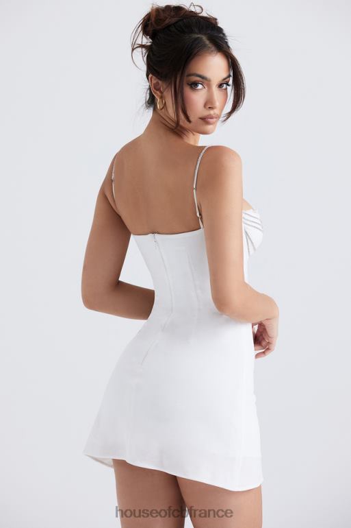 House of CB mini-robe cristallisée ivoire Grace N888H337 vêtements