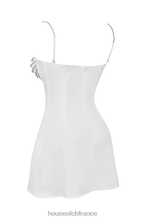 House of CB mini-robe cristallisée ivoire Grace N888H337 vêtements