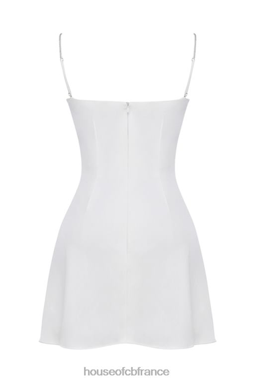 House of CB mini-robe cristallisée ivoire Grace N888H337 vêtements
