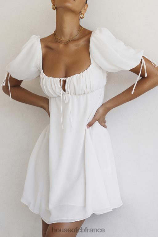 House of CB mini-robe princesse en georgette ivoire N888H430 vêtements