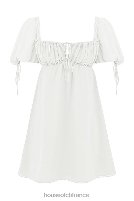 House of CB mini-robe princesse en georgette ivoire N888H430 vêtements