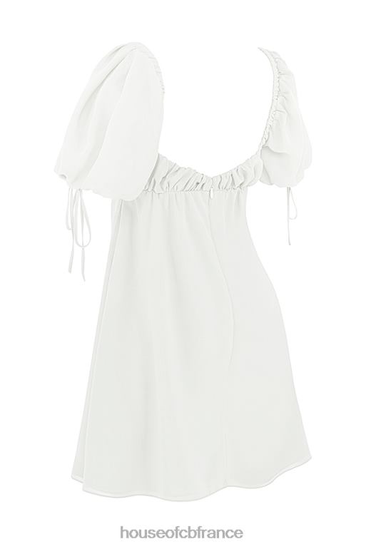 House of CB mini-robe princesse en georgette ivoire N888H430 vêtements