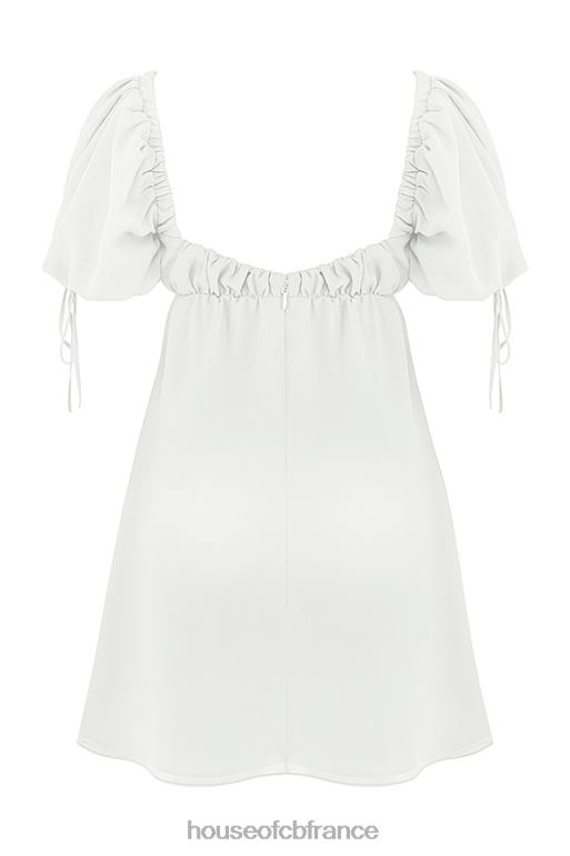 House of CB mini-robe princesse en georgette ivoire N888H430 vêtements