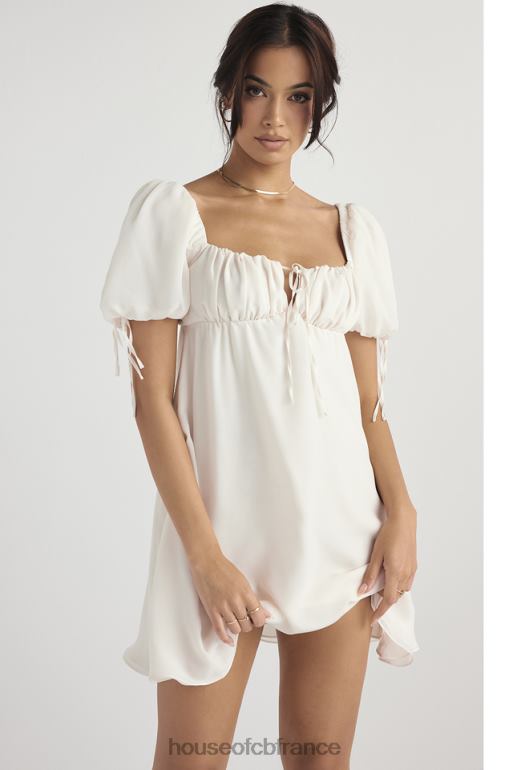 House of CB mini-robe princesse en georgette ivoire N888H430 vêtements