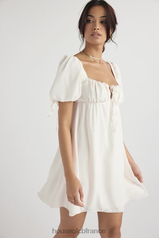 House of CB mini-robe princesse en georgette ivoire N888H430 vêtements