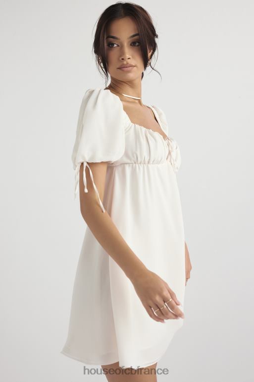 House of CB mini-robe princesse en georgette ivoire N888H430 vêtements