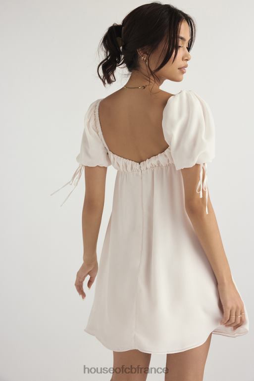 House of CB mini-robe princesse en georgette ivoire N888H430 vêtements