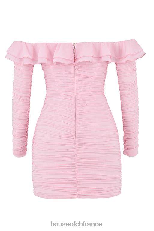 House of CB mini-robe rose féerique en soie véritable eliza N888H496 vêtements