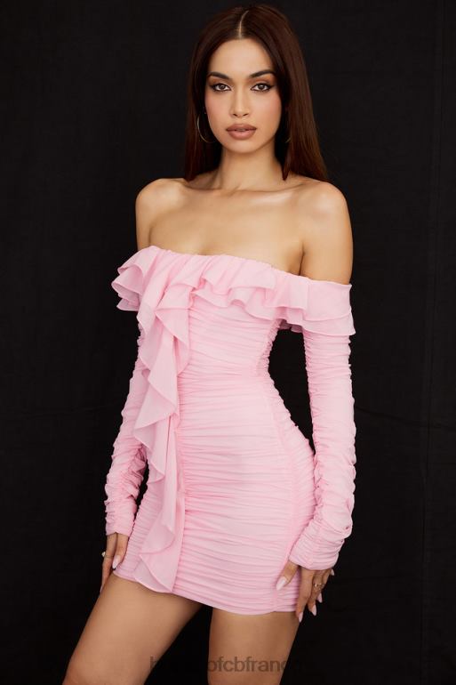 House of CB mini-robe rose féerique en soie véritable eliza N888H496 vêtements