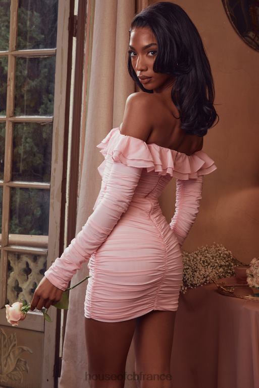 House of CB mini-robe rose féerique en soie véritable eliza N888H496 vêtements